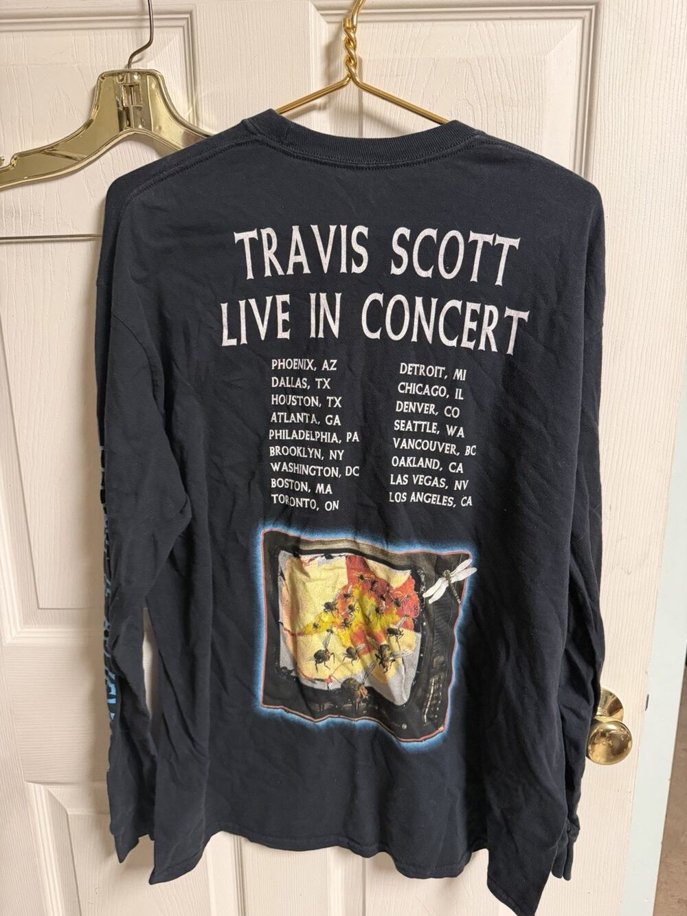 Travis Scott Shirt Mens Large Black Seeing Believing Live Concert Tour 2017 46w